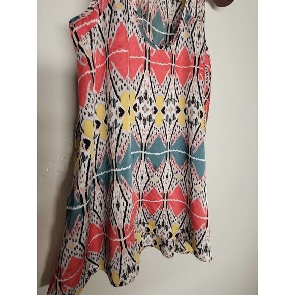 ZOA‎ Blouse Women's Small Flowy Sleeveless Boho Chic Casual Colorful Top Layers - Picture 4 of 10